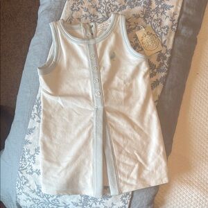 Kids Sleeveless White and blue Shirt